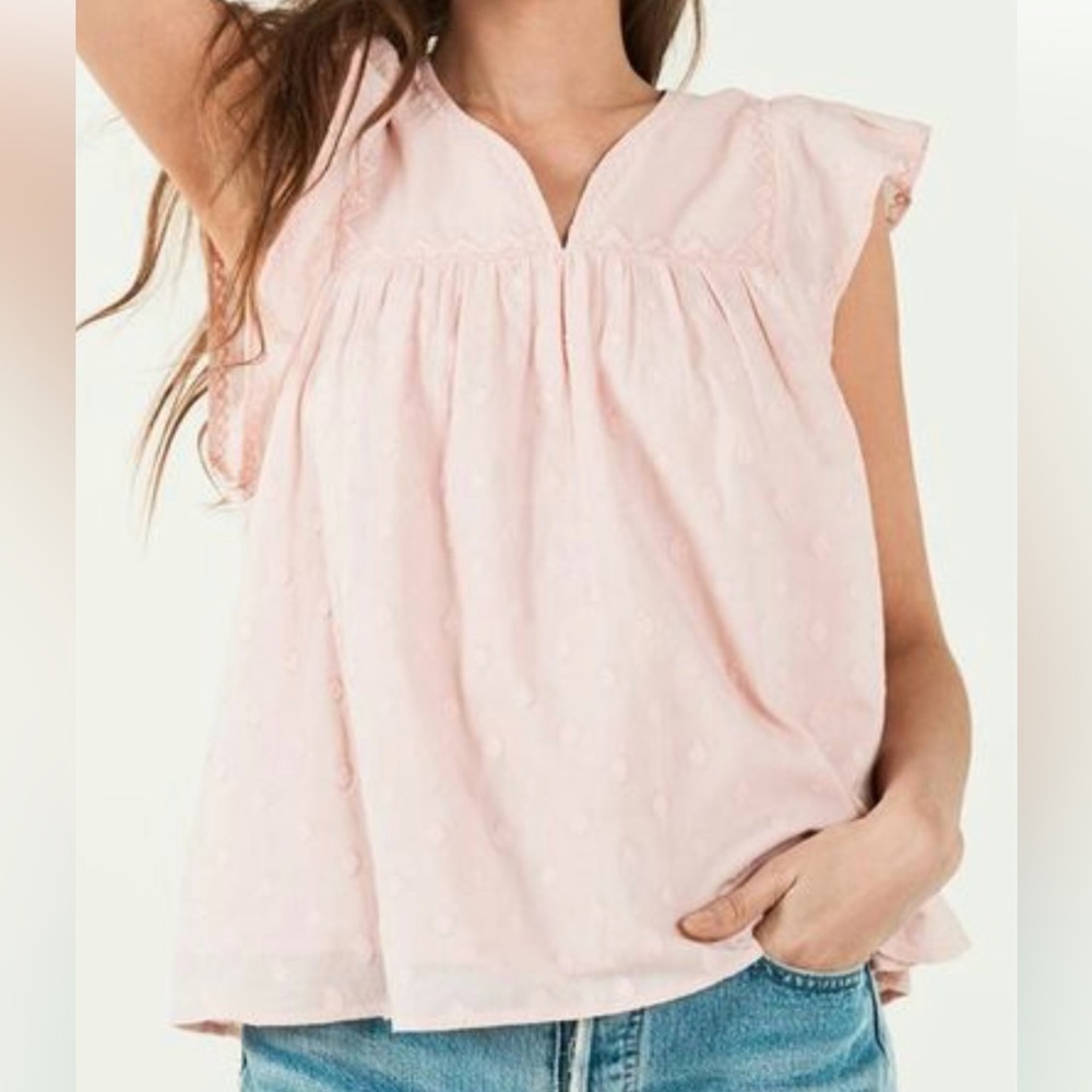 Faherty blush blouse size small worn once